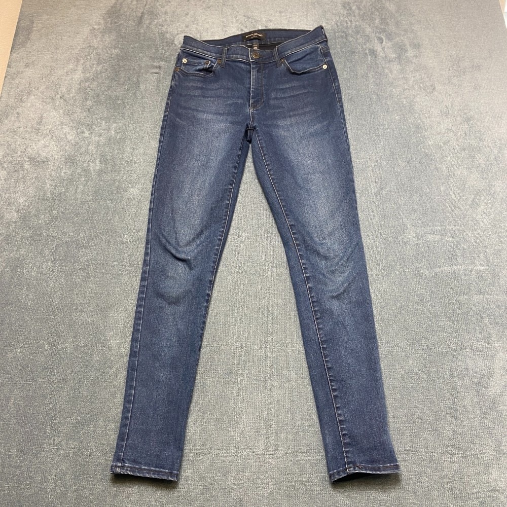 Banana Republic Jeans Womens 27/4R Blue Denim Skinny Leg Regular Fit Mid Rise